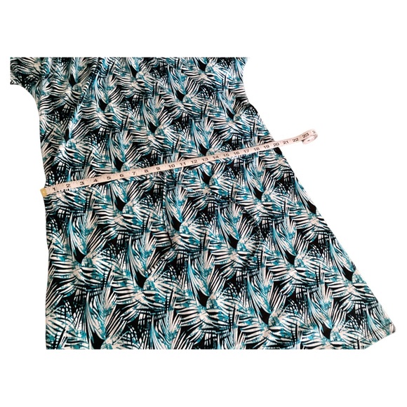 Kim Rogers Short Raglan Sleeve Tie Waist A-Line Dress Blue Black White Size XL - Picture 8 of 15